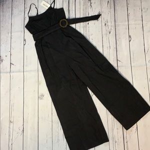 Favlux Fashion Black Sleeveless Belted Jumpsuit
